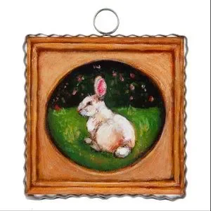 The Round Top Collection | Accents | Bunny In Gold Frame Mini Print By ...